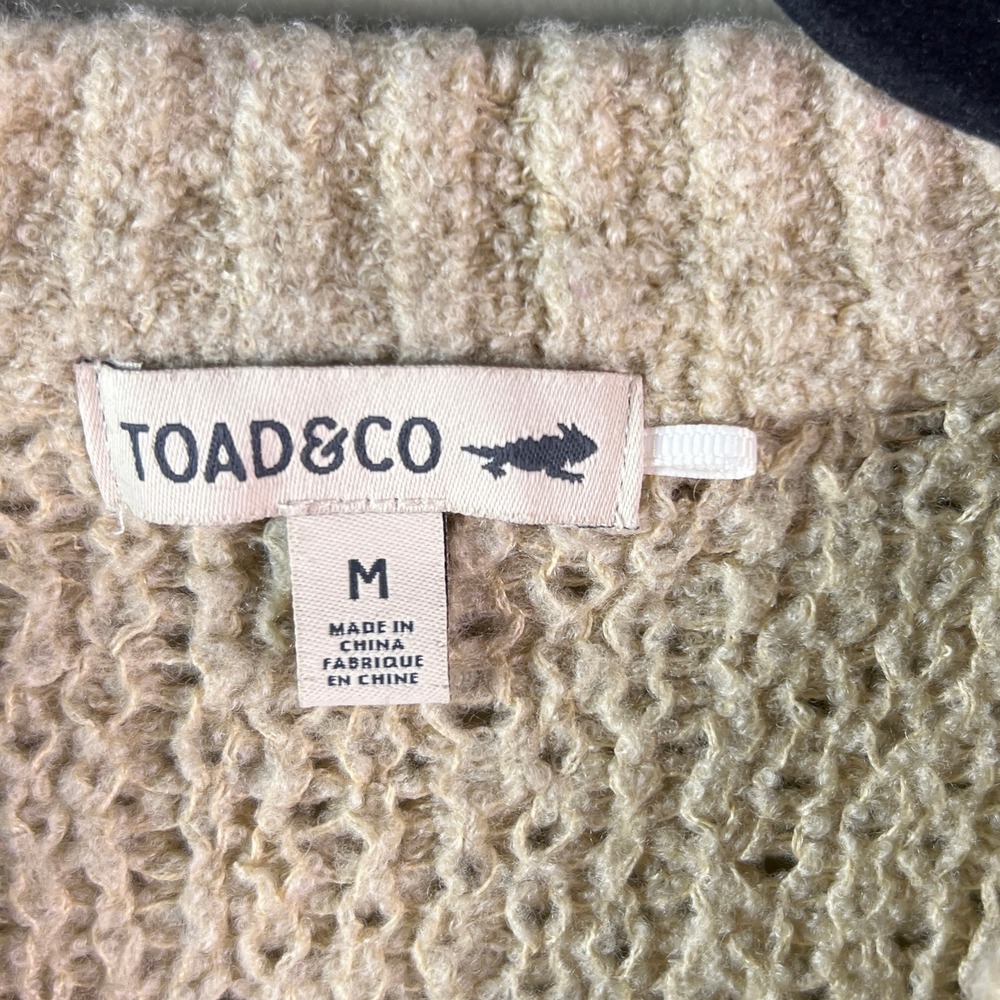 Toad&Co Cotati Dolman Wool Sweater 2020s Women's M Gorpcore Coastal Grandmother - Picture 3 of 6